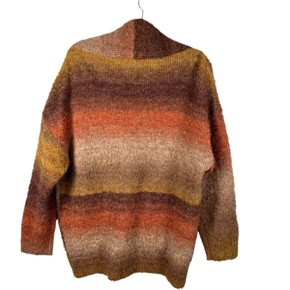 Penelope Rose Cardigan Women’s Perla Button Up Sweater Pockets Ombre V-Neck Wool - Picture 2 of 8